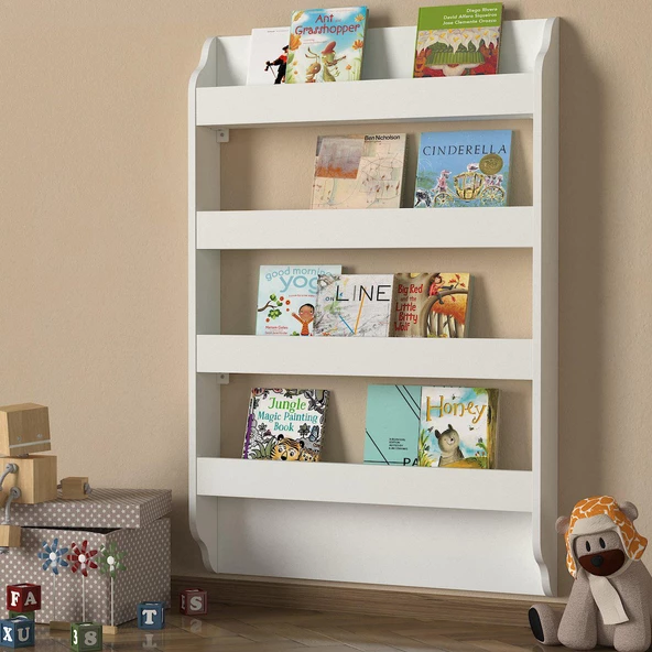 Dekorister Exclusive Drama Montessori Kitaplık Beyaz - 2