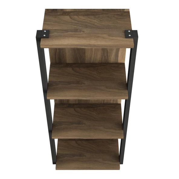 Dekorister Exclusive Lost Metal Duvar Rafı Ceviz - 6