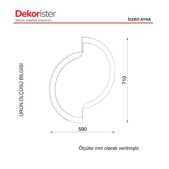 Dekorister Exclusive igero Ayna Ceviz-Antrasit - 4
