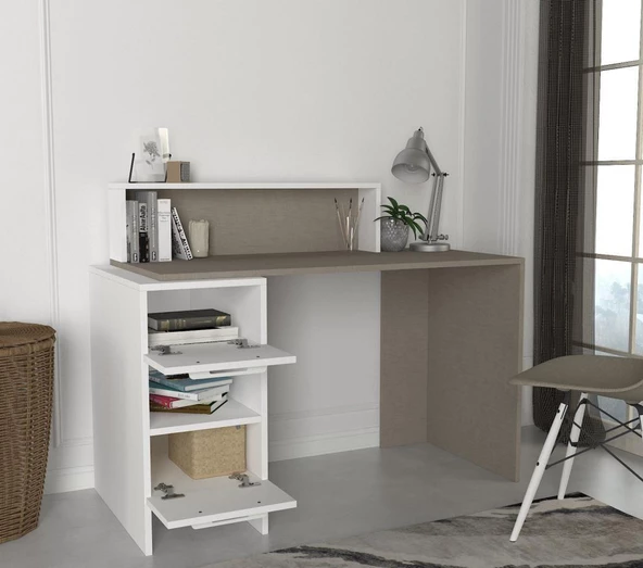 Dekorister Mikasa Çalışma Masası Beyaz-Bohça - 3