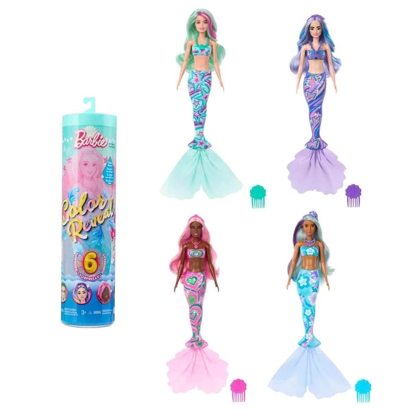 Barbie Color Reveal Renk Değiştiren Denizkızı Serisi Sürpriz Paket HRK12