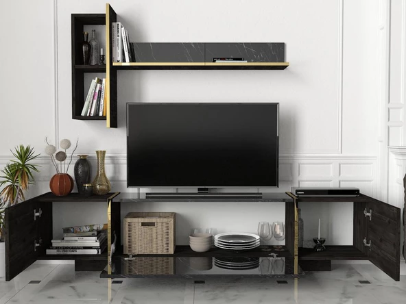 Dekorister Exclusive Veyron Tv Ünitesi Rebab-Mermer - 3