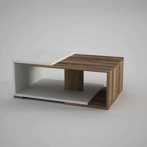 Dekorister Modern Orta Sehpa Beyaz-Ceviz - 5