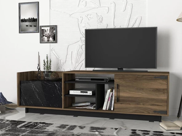 Dekorister Exclusive Siento Tv Ünitesi Ceviz-Mermer - 2