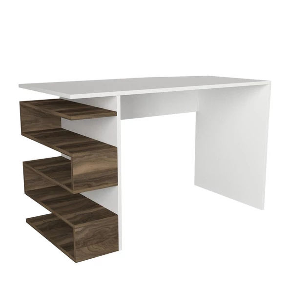Dekorister Snake Çalışma Masası Beyaz-Ceviz - 5