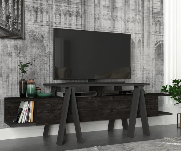 Dekorister Exclusive Aspero Tv Ünitesi Rebab-Antrasit - 2