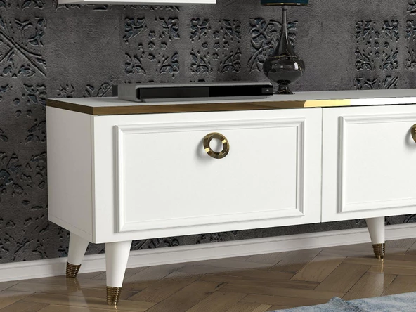 Dekorister Exclusive Kornelya Tv Ünitesi Beyaz - Resim 4