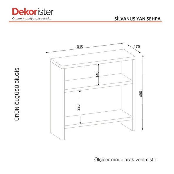 Dekorister Silvanus Koltuk Yan Sehpası Beyaz - 4