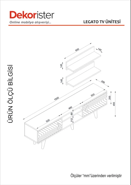 Dekorister Exclusive Legato Tv Ünitesi Ceviz - 7