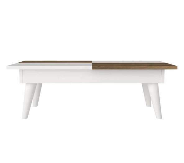 Dekorister Castrum Orta Sehpa Beyaz-Ceviz - 6