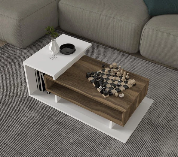 Dekorister Spring Orta Sehpa Beyaz-Ceviz - 3