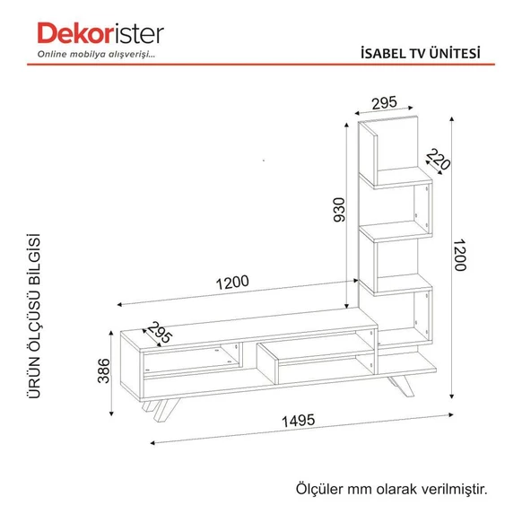 Dekorister İsabel Tv Ünitesi Beyaz-Cordoba - 7