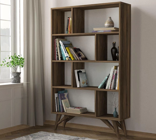Dekorister Flamingo Kitaplık Ceviz