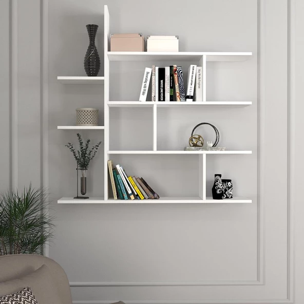 Dekorister Motif Kitaplık 2 Beyaz