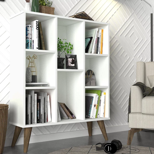 Dekorister Exclusive Link Kitaplık Beyaz - 2