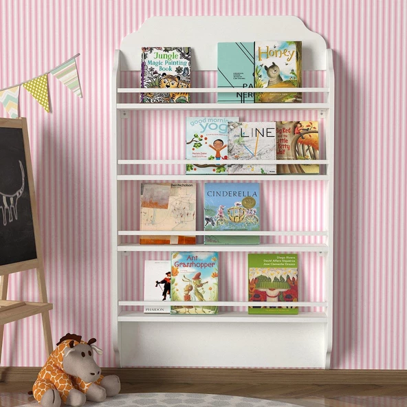 Dekorister Exclusive Montessori Kitaplık Beyaz - 2