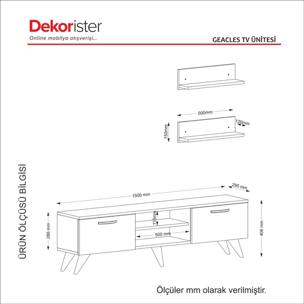 Dekorister Geacles Tv Ünitesi Beyaz-Mermer - 6