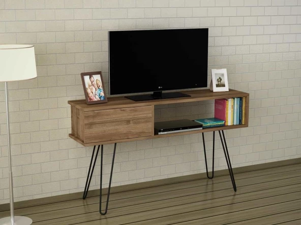 Dekorister Lara Metal Ayaklı Tv Ünitesi Ceviz - 2