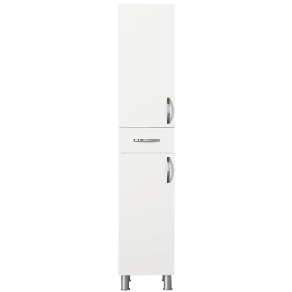 Dekorister Selin 2 Kapak 1 Çekmeceli Banyo Boy Dolabı Beyaz - 3