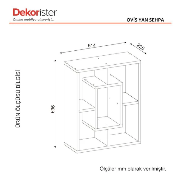 Dekorister Ovis Yan Sehpa Beyaz - 3