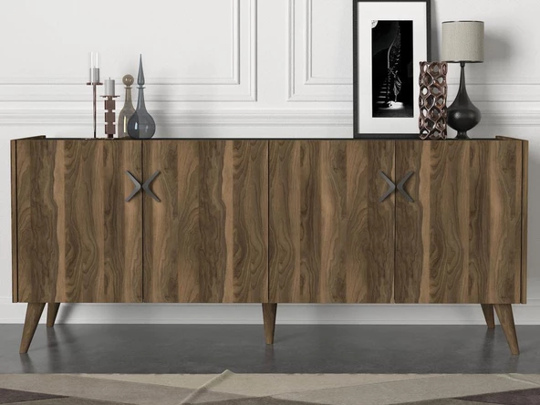 Dekorister Exclusive Wood Konsol Ceviz-Antrasit