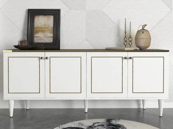 Dekorister Exclusive Ravenna Konsol Beyaz-Mermer - 2