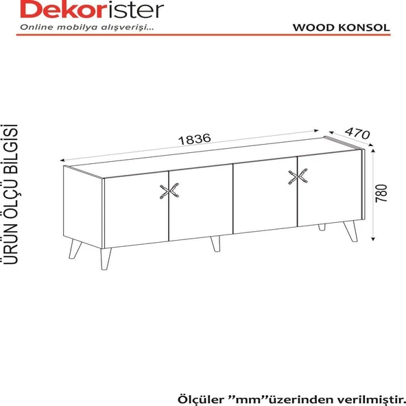 Dekorister Exclusive Wood Konsol Ceviz-Antrasit - 5