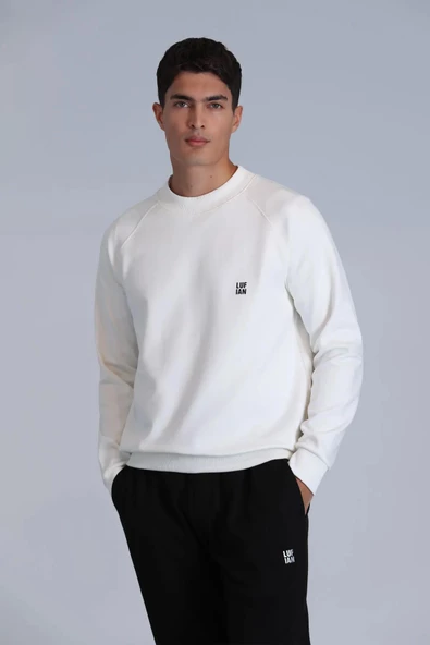 Lufian Grant SweatShirt Erkek Ekru