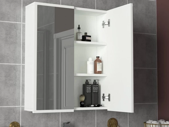 Dekorister Kayla Banyo Üst Dolabı Beyaz - 2