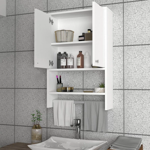 Dekorister Vira Banyo Dolabı Beyaz - 3