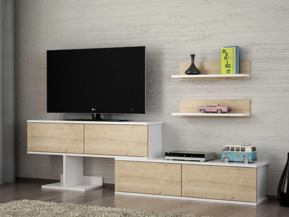 Dekorister Maximus Tv Ünitesi Beyaz-Safir