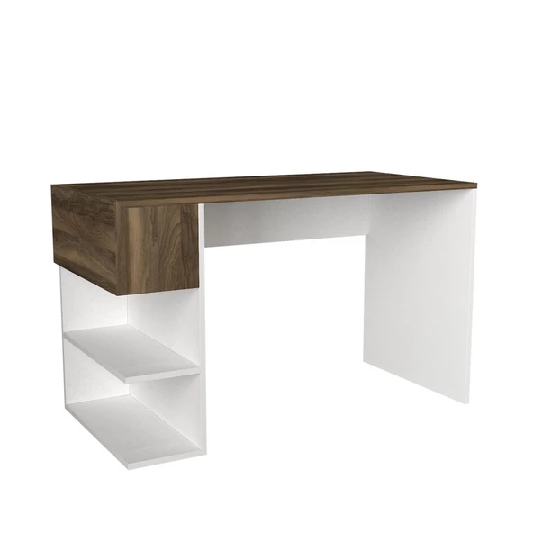 Dekorister Alphonzo Çalışma Masası Beyaz-Ceviz - 4