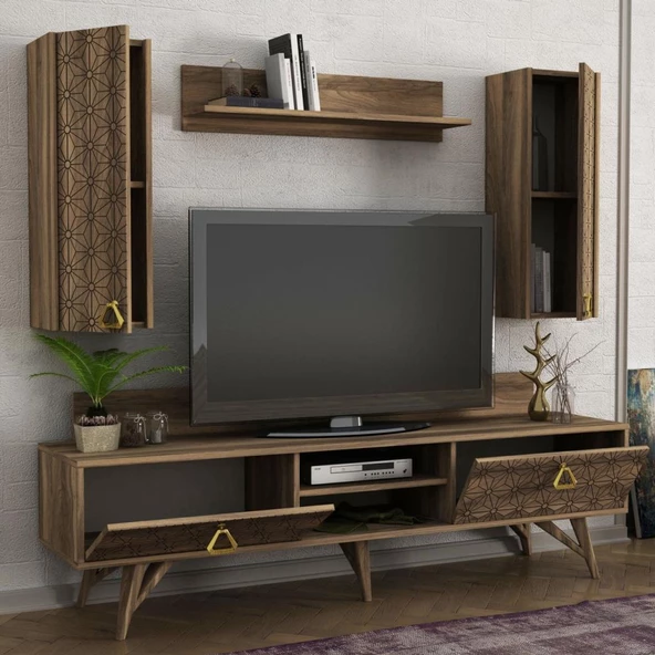 Dekorister Exclusive Yakamoz Tv Ünitesi Ceviz - 4