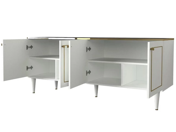 Dekorister Exclusive Ravenna Konsol Beyaz-Mermer - 5