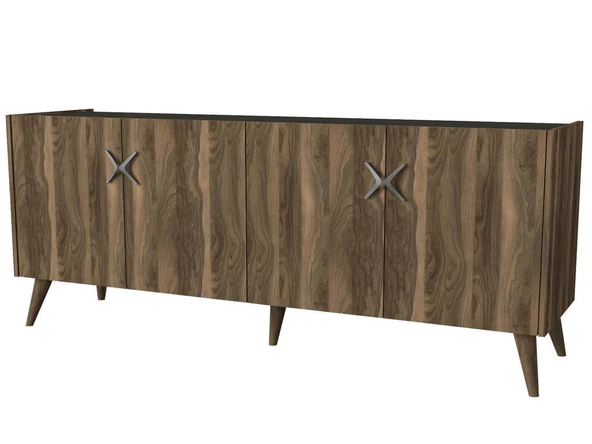 Dekorister Exclusive Wood Konsol Ceviz-Antrasit - 7