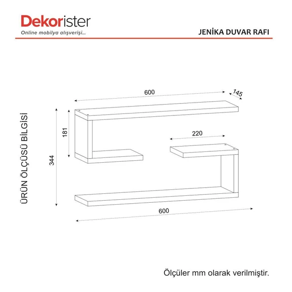 Dekorister Jenika Duvar Rafları - 4