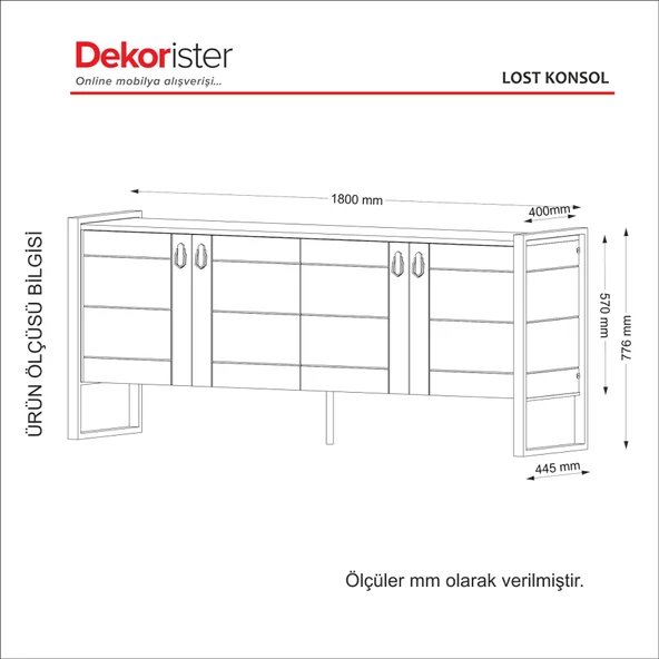 Dekorister Exclusive Lost Konsol Ceviz - 8