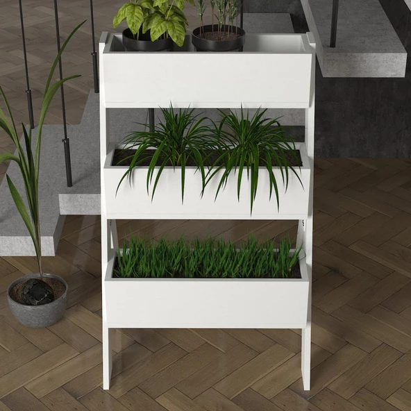 Dekorister Gardenia Çiçeklik Beyaz - 3