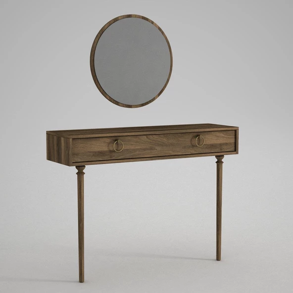 Dekorister Exclusive Goldy Aynalı Dresuar Ceviz - 6