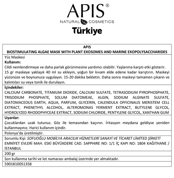 Yaşlanma Karşıtı EXOSOMES PRO Bitkisel Alg Maskesi 200g - 4