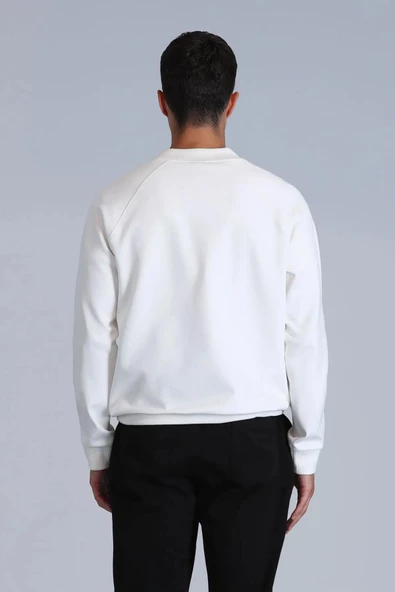 Lufian Grant SweatShirt Erkek Ekru - 5