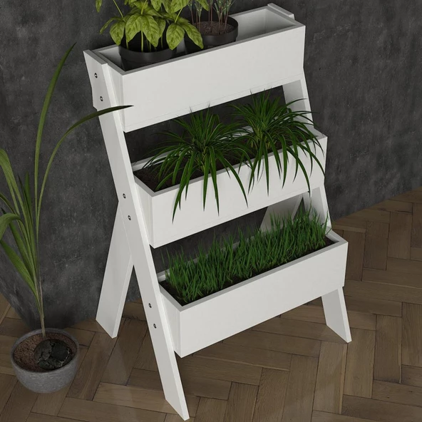 Dekorister Gardenia Çiçeklik Beyaz - 2