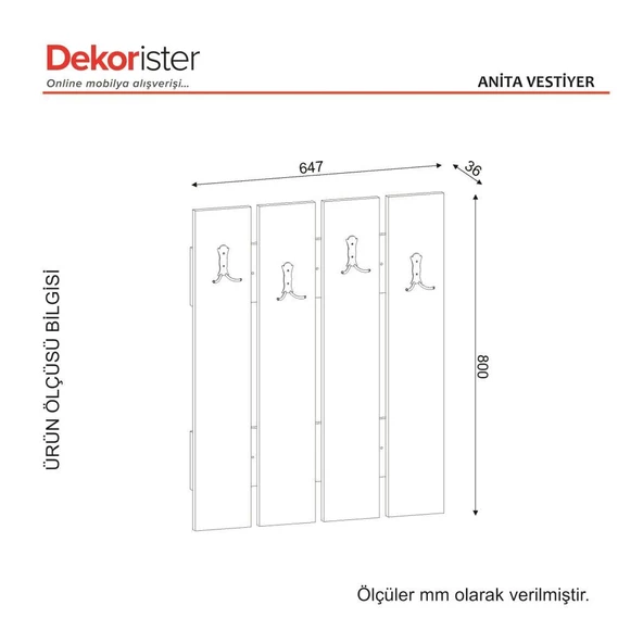 Dekorister Anita Vestiyer Beyaz - 7