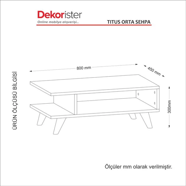 Dekorister Titus Orta Sehpa Beyaz - 4