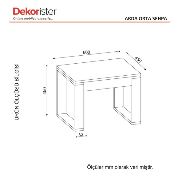 Dekorister Arda Orta Sehpa Beyaz-Cordoba - 7
