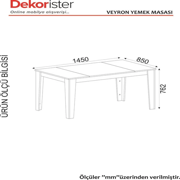 Dekorister Exclusive Veyron Yemek Masası Rebab-Mermer - 6