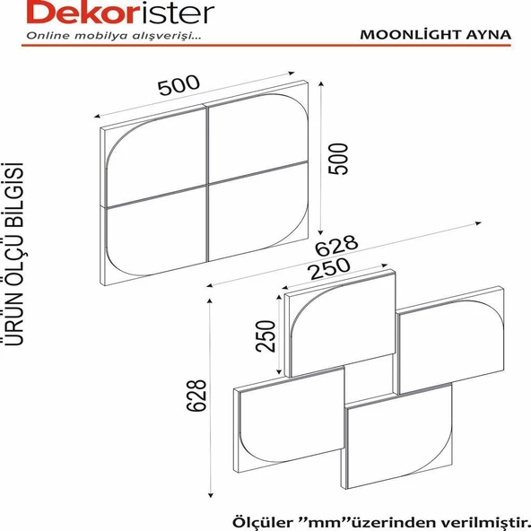 Dekorister Exclusive Moonlight Ayna - 5