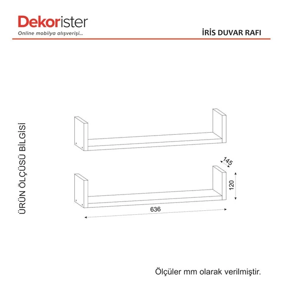 Dekorister İris Duvar Rafı - 4