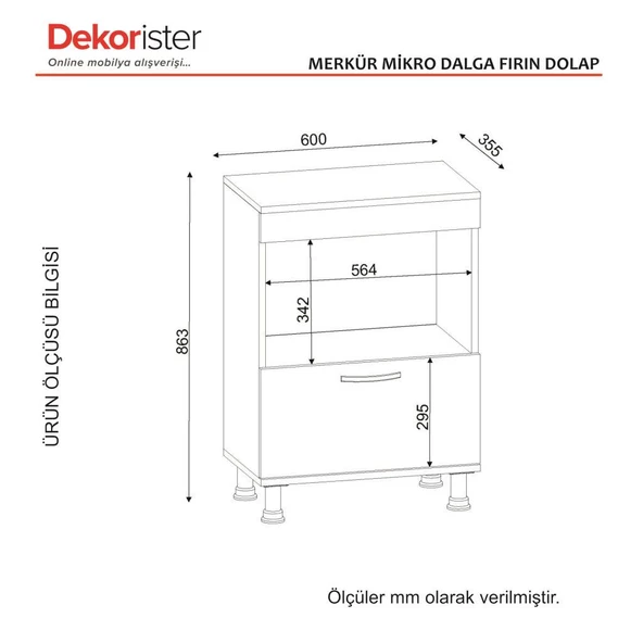 Dekorister Merkür Mutfak Dolabı Beyaz - 8