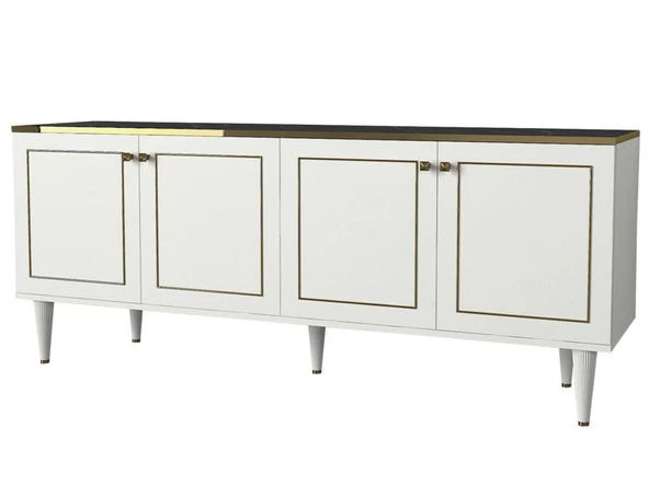 Dekorister Exclusive Ravenna Konsol Beyaz-Mermer - 4